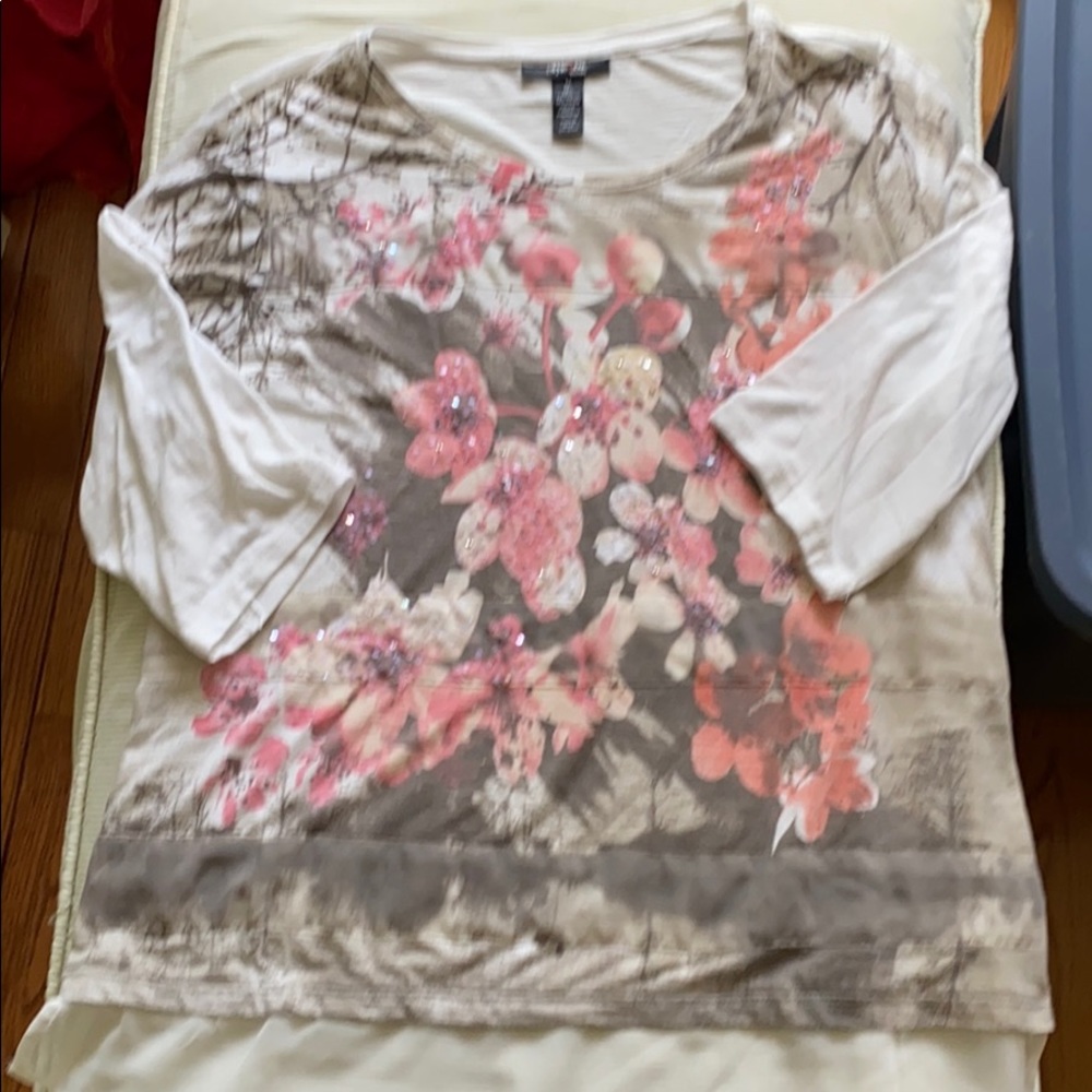 1X Style and Company 3/4 sleeve top